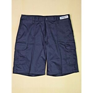 CINTAS Muenbo Cargo Work Short Size 38 Navy Blue Comfort Flex Uniform 370-20 NEW